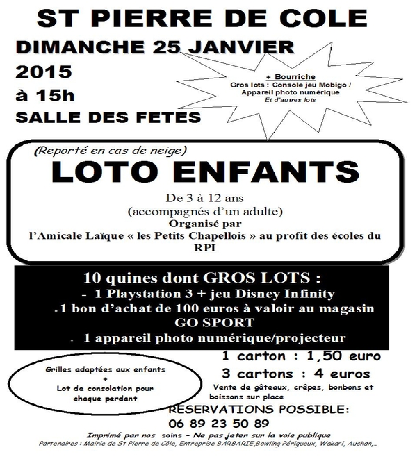 loto St Pierre de Cole