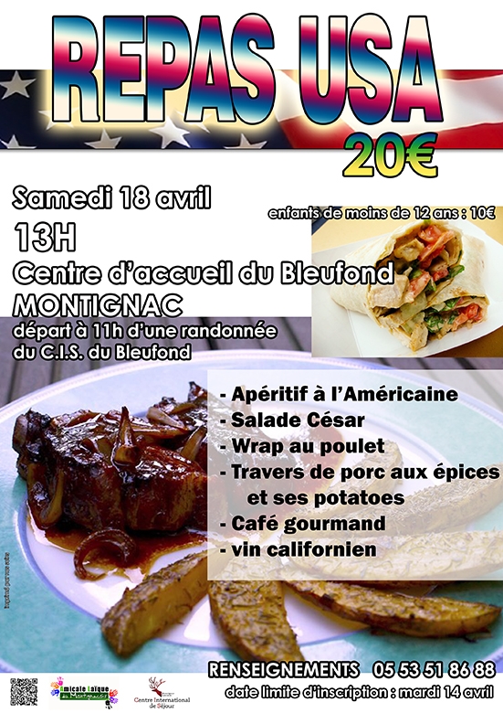 Repas USA - AL du Montignacois